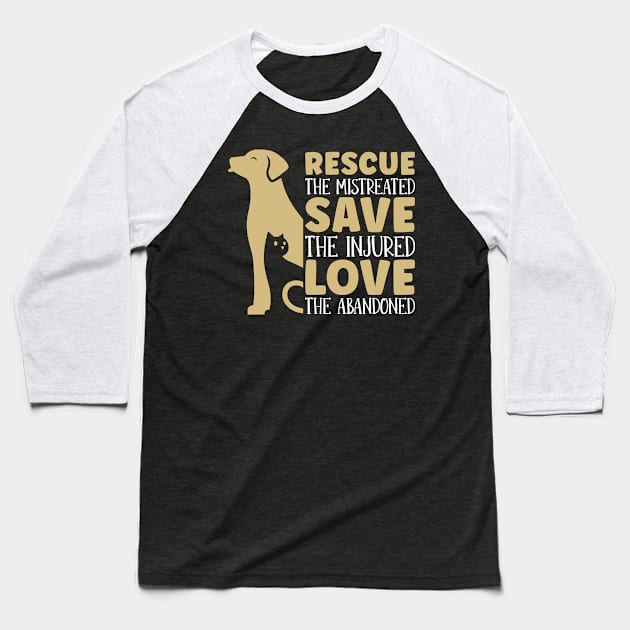 Animal Rescue The Mistreated Foster Animal Rescuer Baseball T-Shirt by T-Shirt.CONCEPTS